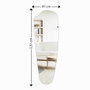Hanah Home Espejo Cheval Transparente MDF 40x120 cm